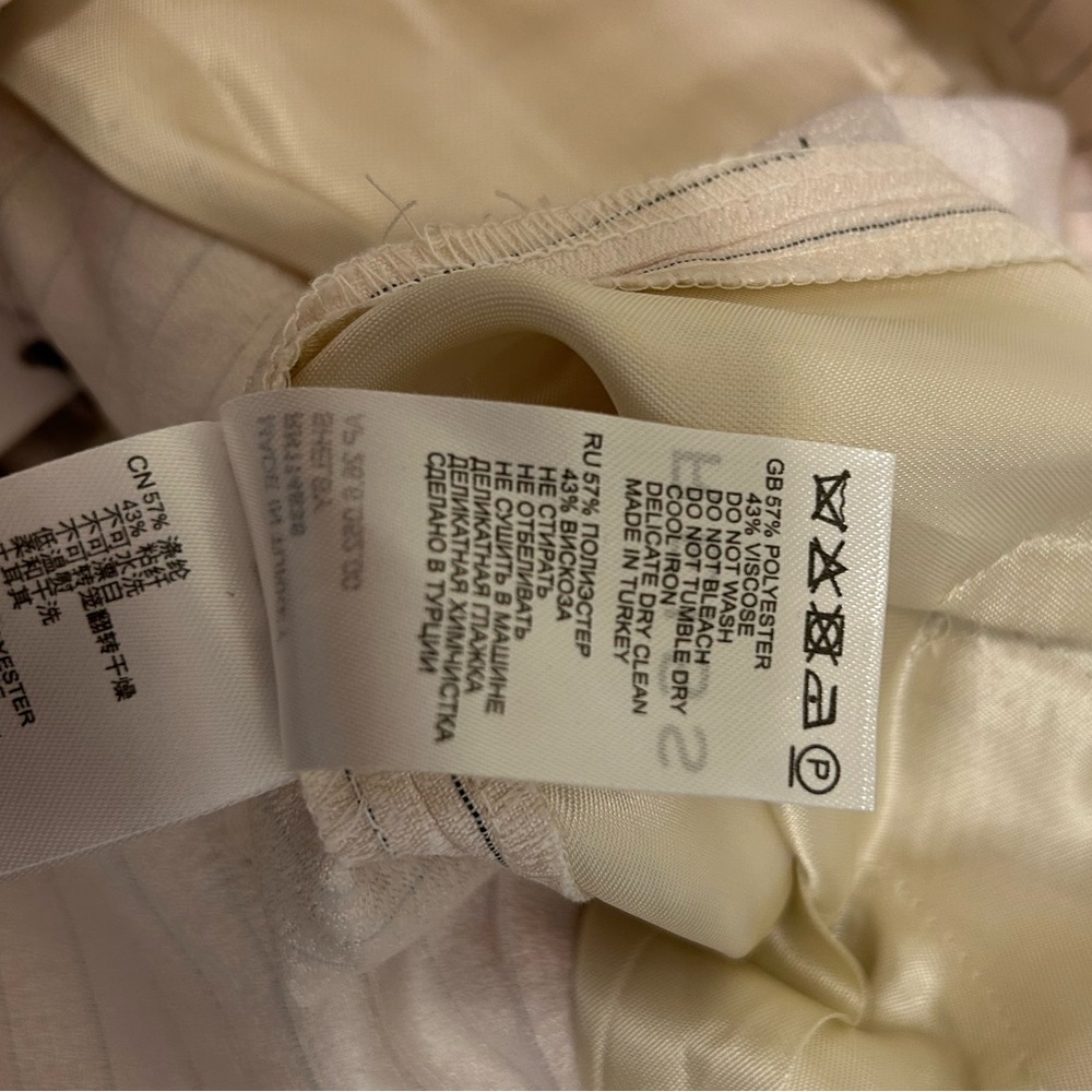 NWT Reiss Off-White Pinstripe Dress Pants - Picture 6 of 6